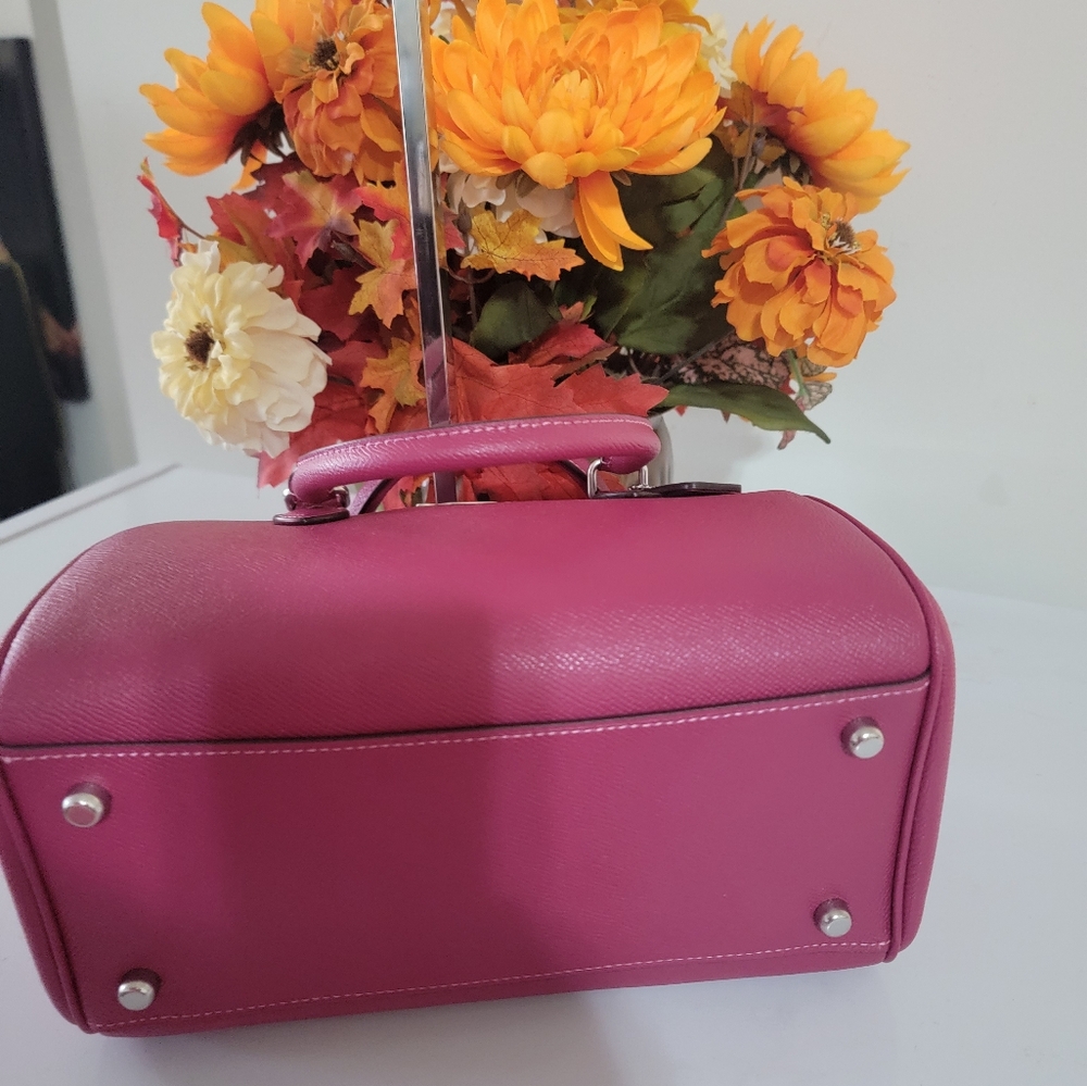 NWT Coach Rowan cranberry pink satchel - Picture 4 of 6